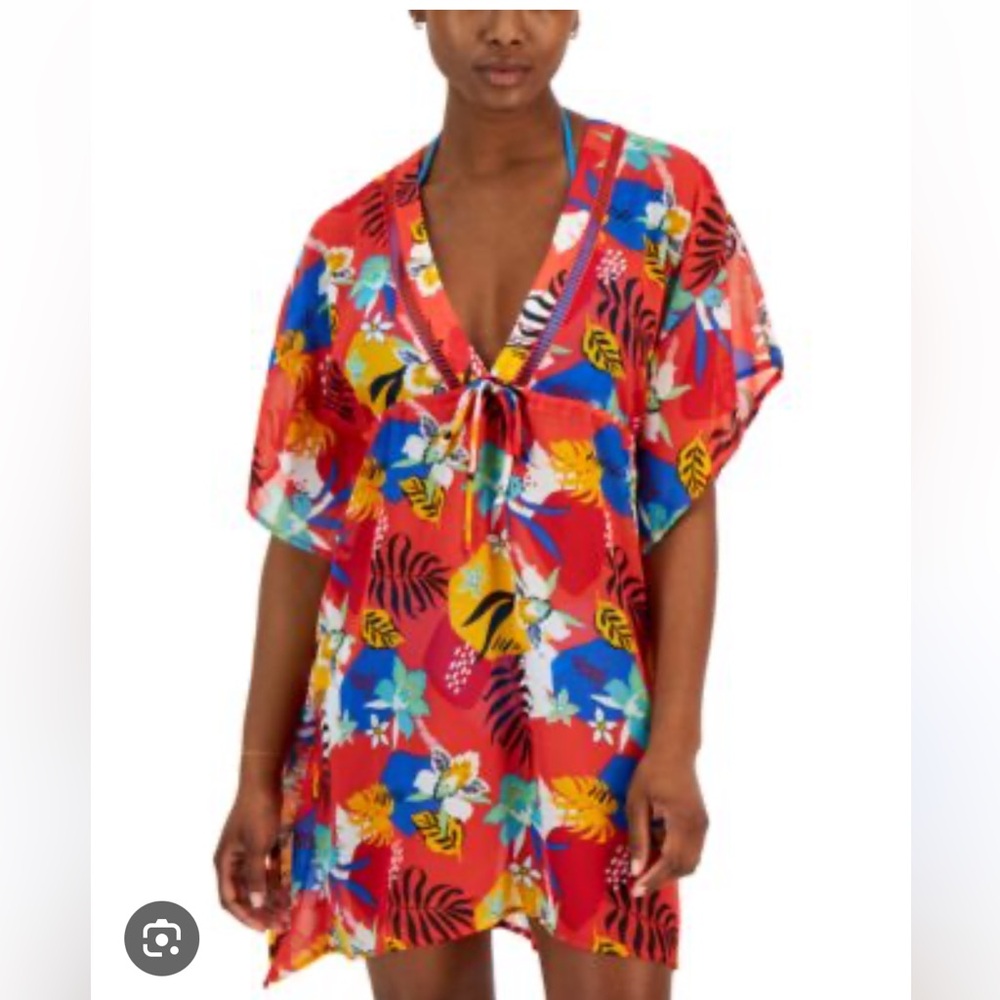 New With Tags NWT Miken Floral Kimono Swim Coverup.  Small